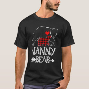 T-shirt Nanny Bear Buffalo Plaid Christmas Family Pajama