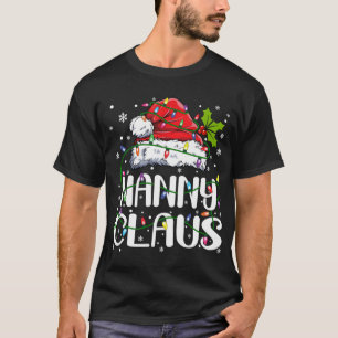 T-shirt Nanny Claus Lumières de Noël Pyjama Famille Matchi