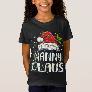 T-Shirt Nanny Claus Lumières de Noël Pyjama Famille Matchi