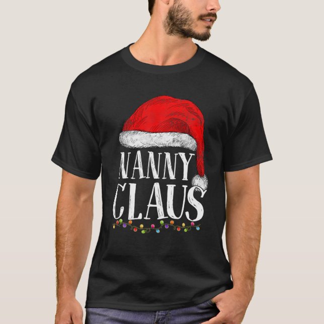 T-shirt Nanny Claus Noël Funny Pajamas Père Noël (Devant)