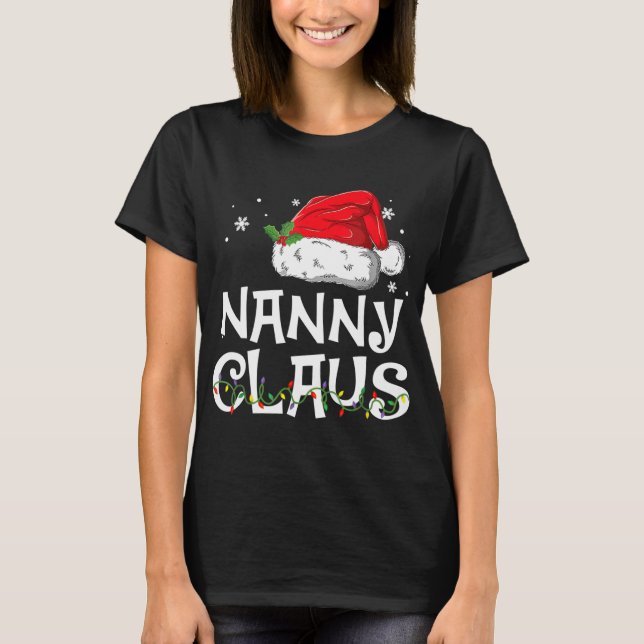 T-shirt Nanny Claus Père Noël Funny Christmas Pyjama Corre (Devant)