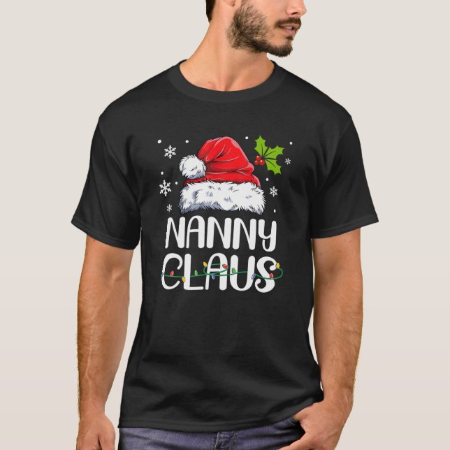 T-shirt Nanny Claus Père Noël Funny Christmas Pyjama Corre (Devant)