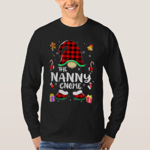 T-shirt Nanny Gnome Buffalo à carreaux rouge famille appar