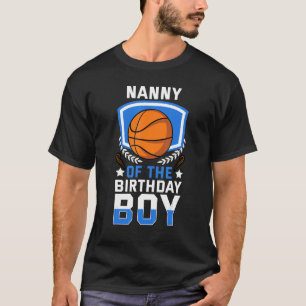 T-shirt Nanny Of The Birthday Boy Basketball Famille Celeb
