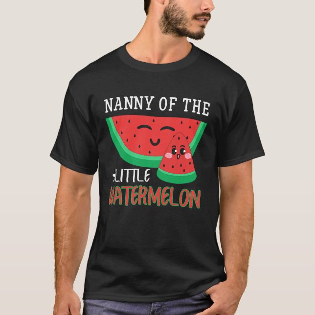 T-shirt Nanny Of The Little Watermelon Melon Family Matchi (Devant)