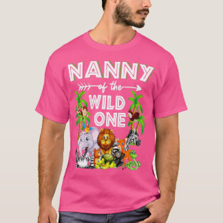 T-shirt Nanny Of The Wild One Zoo Anniversaire Safari Jung