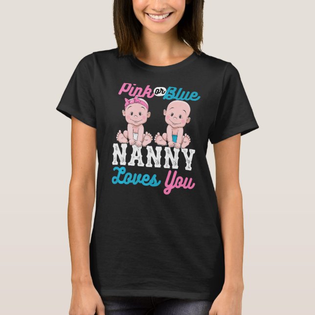 T-shirt Nanny Rose Ou Bleu Vous Aime Bébé Designs Pour Pre (Devant)