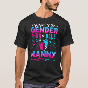 T-shirt Nanny Rose Ou Bleue Vous Aime Genre Révéler Mignon