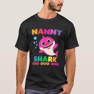 T-shirt Nanny Shark Doo Doo Funny Baby Mommy Kids