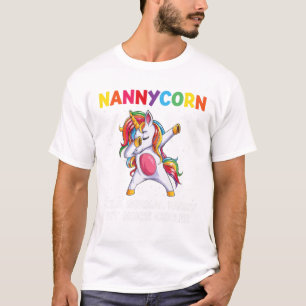 T-shirt Nanny Unicorn Famille d'anniversaire