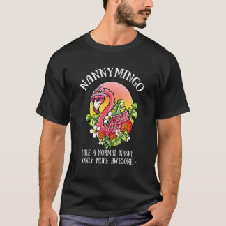 T-shirt Nannymingo Nanny Flamant rose Grand-mère Grand-mèr