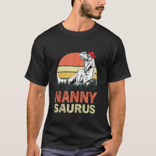 T-shirt Nannysaurus Dinosaur T Rex Funny Matching Family S
