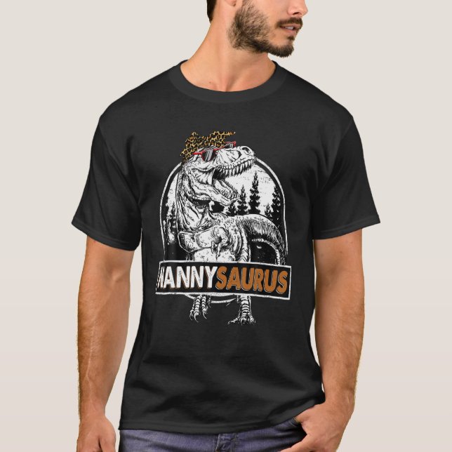 T-shirt Nannysaurus T Rex Dinosaur Nanny Saurus Mère D (Devant)