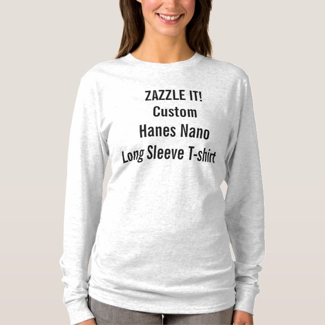 T-shirt nano de douille de Hanes des femmes faites (Devant)