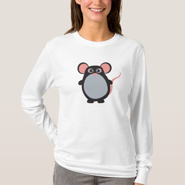 T-shirt nano de douille de Hanes des *Women long, (Devant)