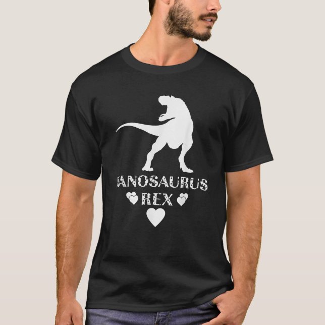 T-shirt Nano Nanosaurus Rex Dinosaur Mère Fête Cadeau (Devant)