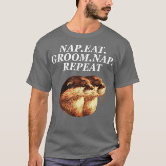 T-shirt Nap Manger Toilettage Nap Répéter Amoureux de la l