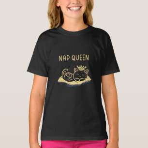T-shirt Nap Queen Cat - Embrace Feline Relaxatio