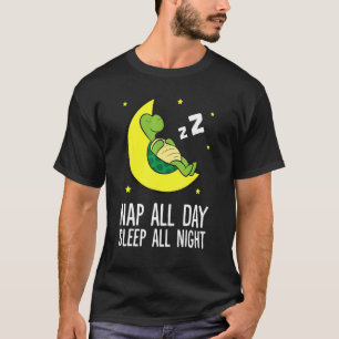 T-shirt Nap Toute La Journée Dormir Toute La Nuit Mignonne