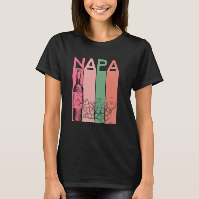 T-shirt Napa California Vin Pays Tasting Valley Love R (Devant)