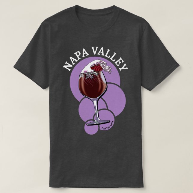 T-shirt Napa Valley California Vin 1 (Design devant)