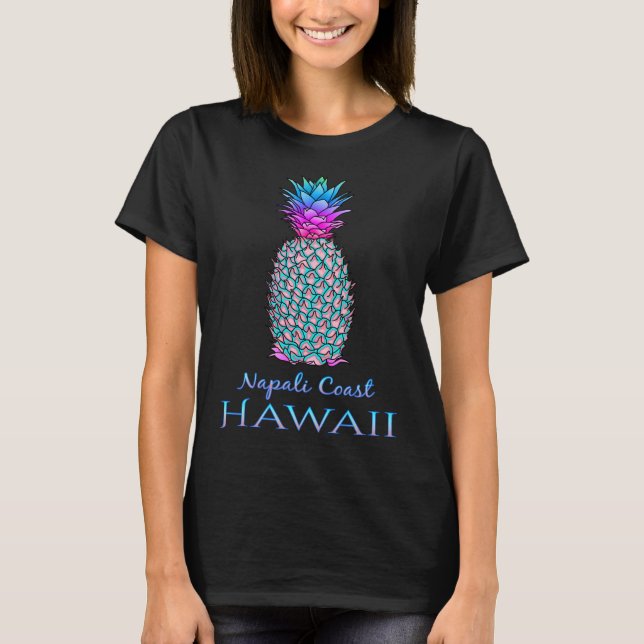 T-shirt Napali Coast Hawaii Summer Vacation Pineappy (Devant)