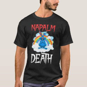 T-shirt Napalm Death Rainbow Bunny rose Napalm Death Rabbi