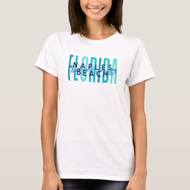 T-shirt Naples Beach Florida (Vagues océaniques) (Devant)