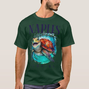 T-shirt Naples Florida Aquarelle Happy Sea Turtle