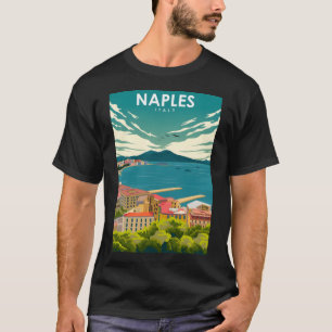 T-shirt Naples Italie Vintage Colorful Minimal Retro Voyag
