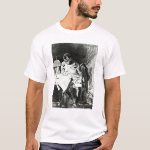 T-shirt Napoléon étudiant ses cartes par la lumière