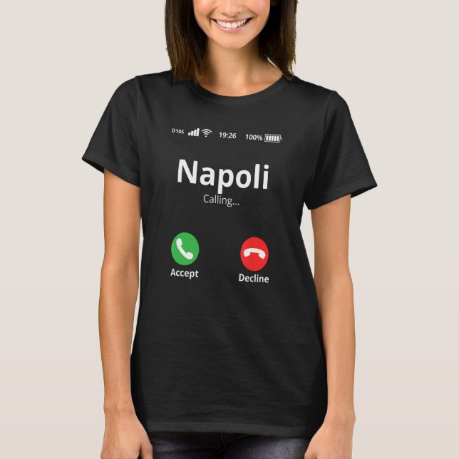 T-shirt Napoli appelle des fans (Devant)