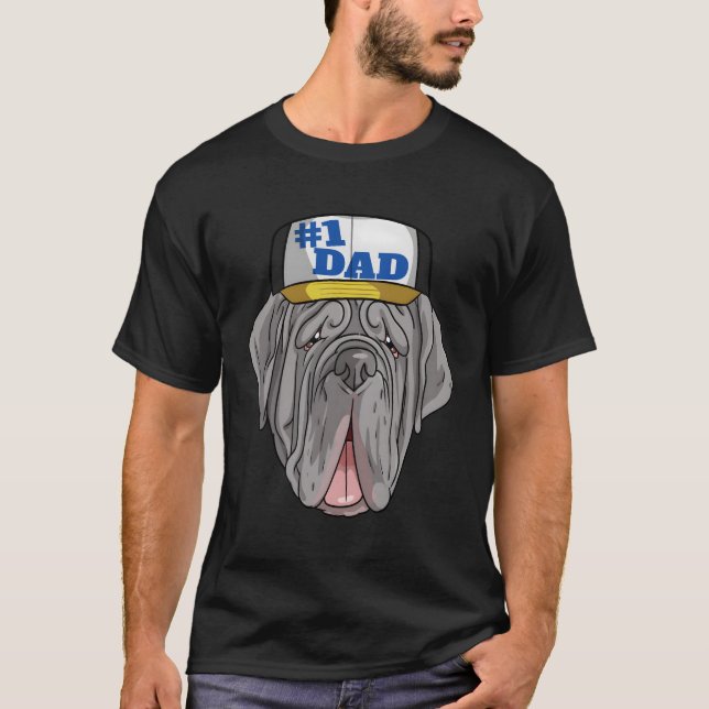 T-shirt Napolitain Mastiff 1 Papa Fête des pères (Devant)
