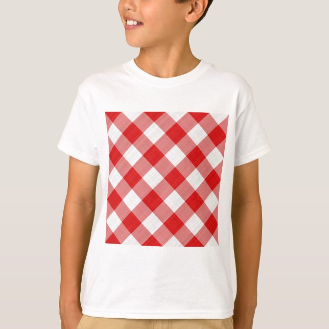 T-shirt nappe rouge (Devant)