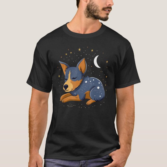 T-shirt Napping Blue Heeler pajama on Australian Cattle Do (Devant)