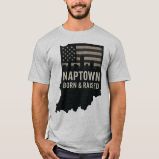T-shirt Naptown Indiana Né et élevé Tee