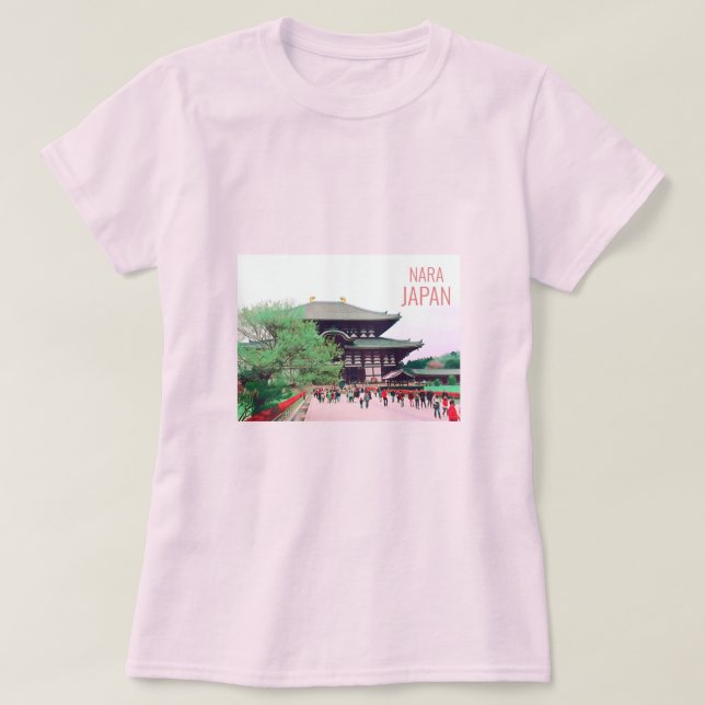 T-shirt Nara Japon célèbre temple shire voyage (Design devant)