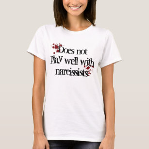T-shirt narcissiste drôle avec taches de sang