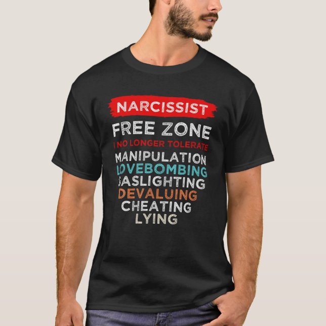 T-shirt Narcissiste Narcissistic Free Zone Sensiv Surviv (Devant)