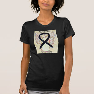 T-shirt Narcolepsy Black Awareness Ribbon Angel Chemise