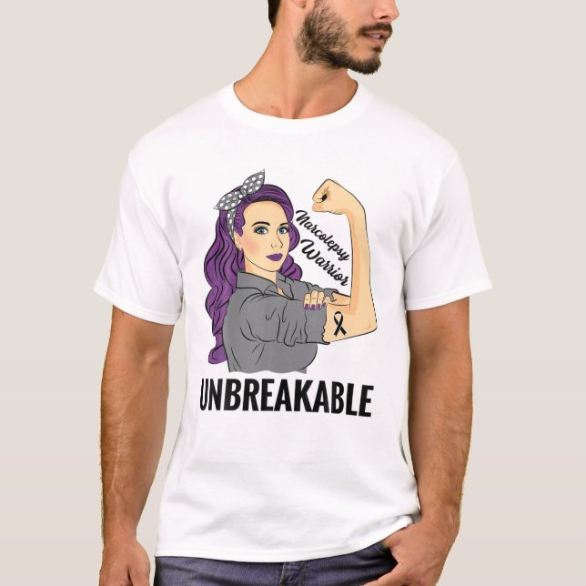 T-shirt Narcolepsy Guerrier Indestructible Rare Maladie Dé (Devant)
