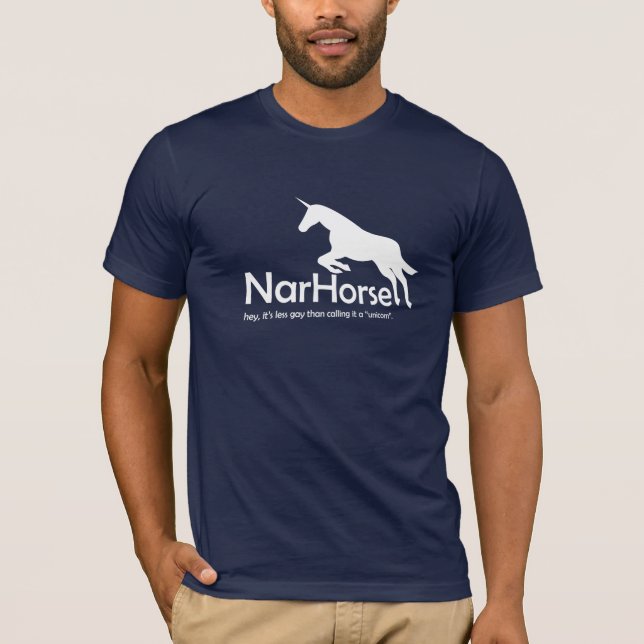 T-shirt NarHorse (blanc) (Devant)