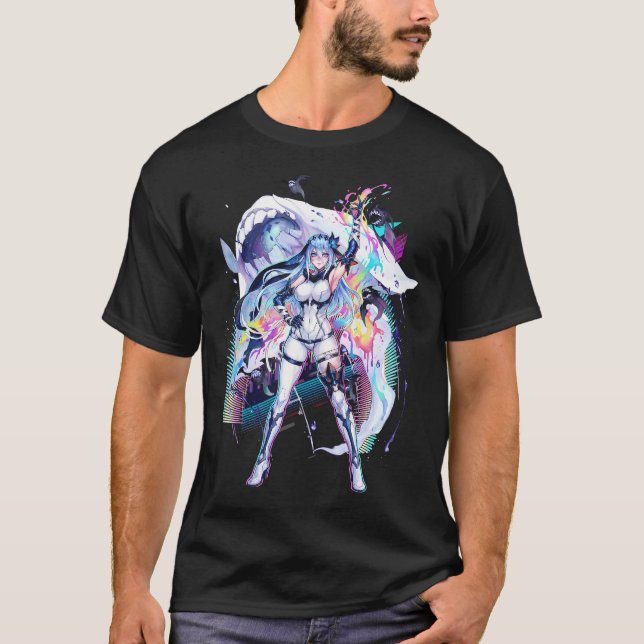 T-shirt Narja Elysion Wyrm Compagnon Lien Mental Bataille  (Devant)