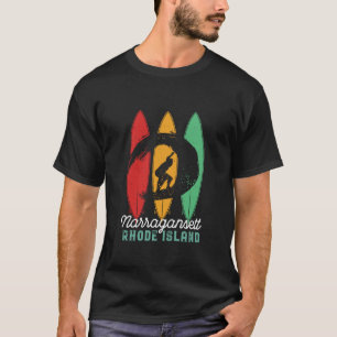 T-shirt Narragansett Rhode Island Beach Retro Surf
