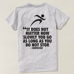 T-shirt N'ARRÊTE PAS. Exécution de l'entraînement de marat