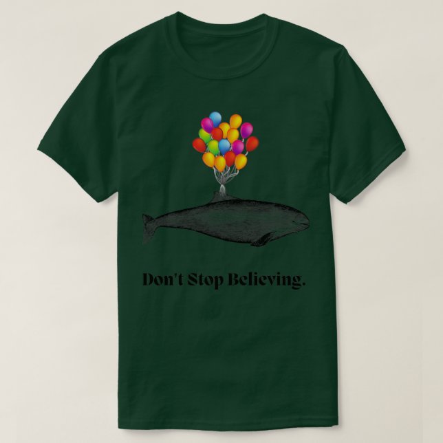 T-shirt N'arrêtez pas de Beliving Flying Whale et Baloon I (Design devant)