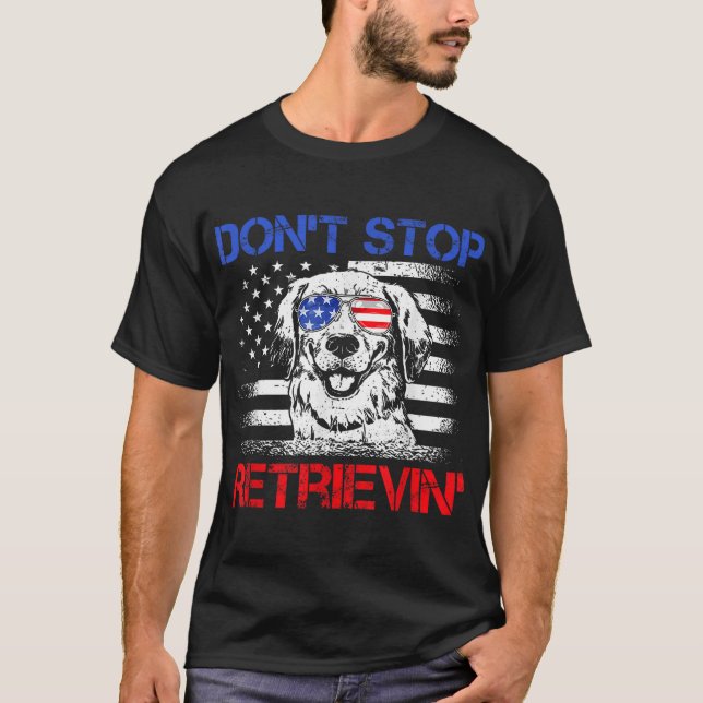T-shirt N'arrêtez pas de récupérer le drapeau américain 4  (Devant)