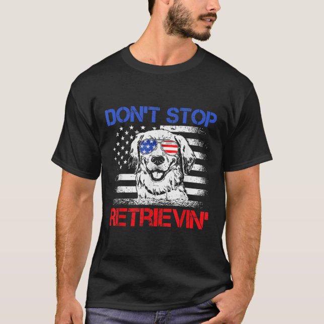 T-shirt N'arrêtez pas de récupérer le drapeau américain 4  (Devant)