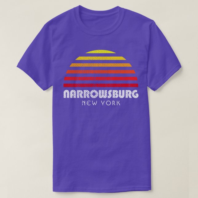 T-shirt Narrowsburg New York Catskill NY Sunset (Design devant)
