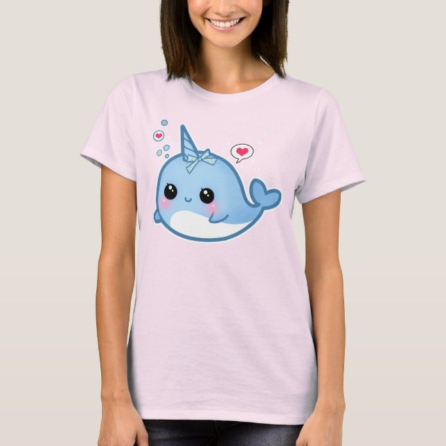 T-shirt narval de bébé Cute kawaii (Devant)